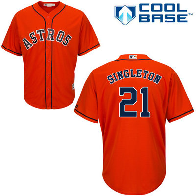 Astros #21 Jon Singleton Orange Cool Base Stitched Youth MLB Jersey Astros #21 Jon Singleton Orange Cool Base Stitched Youth MLB Jersey