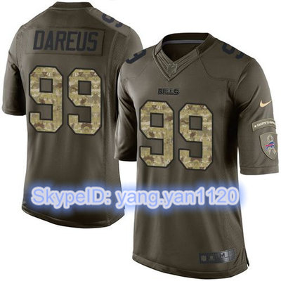 Nike Bills #99 Marcell Dareus Green Youth Stitched NFL Limited Salute to Service Jersey