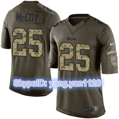 Nike Bills #25 LeSean McCoy Green Youth Stitched NFL Limited Salute to Service Jersey