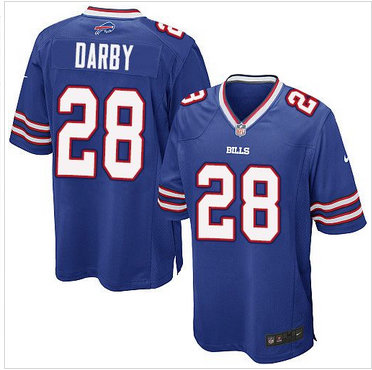 Youth Nike Bills #28 Ronald Darby Royal Blue Team Color Stitched NFL Elite Jersey