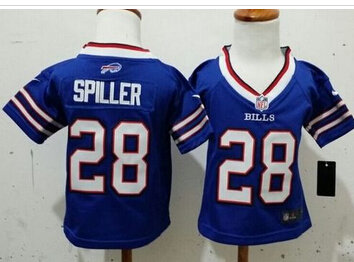 Toddler New Bills #28 C.J. Spiller Royal Blue Team Color Stitched NFL Elite Jersey