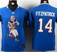Nike Youth Buffalo Bills #14 Fitzpatrick Blue Portrait Fashion Game Jerseys