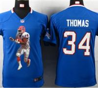 Nike Youth Buffalo Bills #34 Thomas Blue Portrait Fashion Game Jerseys