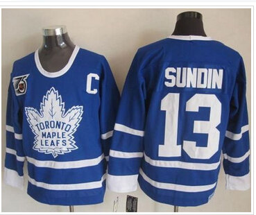 Toronto Maple Leafs #13 Mats Sundin Blue 75th CCM Throwback Stitched NHL Jersey Toronto Maple Leafs #13 Mats Sundin Blue 75th CCM Throwback Stitched NHL Jersey