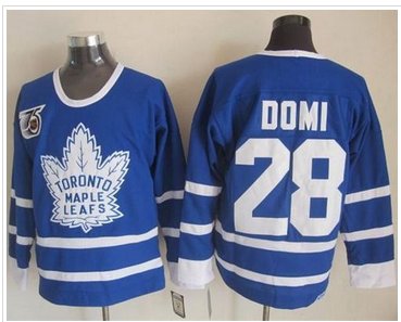 Toronto Maple Leafs #28 Tie Domi Blue 75th CCM Throwback Stitched NHL Jersey Toronto Maple Leafs #28 Tie Domi Blue 75th CCM Throwback Stitched NHL Jersey
