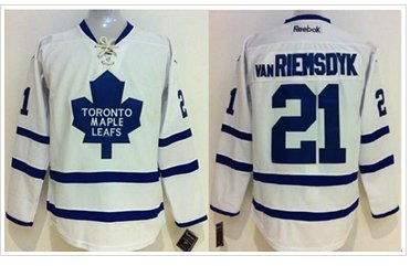 Toronto Maple Leafs #21 James Van Riemsdyk White Stitched NHL Jersey
