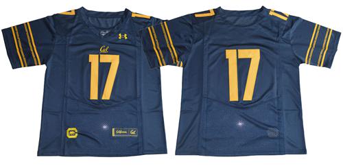 Golden Bears #17 Navy Blue Under Armour Premier Stitched NCAA Jersey