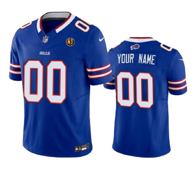 Men's Buffalo Bills Active Player Custom Blue 2023 F.U.S.E. With John Madden Patch Vapor Limited Stitched Football Jersey Men's Buffalo Bills Active Player Custom Blue 2023 F.U.S.E. With John Madden Patch Vapor Limited Stitched Football Jersey