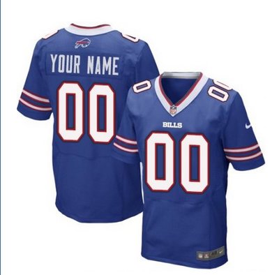 Men's Nike Buffalo Bills Customized Elite Royal Blue Team Color NFL Jersey