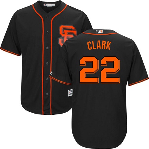 Giants #22 Will Clark Black Alternate Cool Base Stitched Youth MLB Jersey Giants #22 Will Clark Black Alternate Cool Base Stitched Youth MLB Jersey