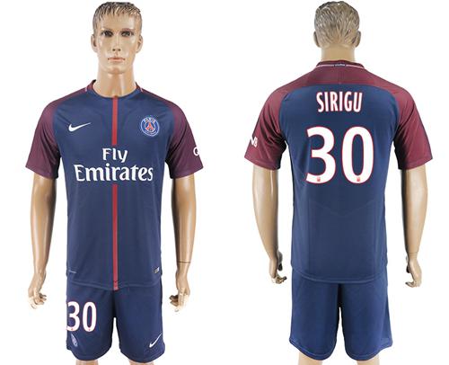 Paris Saint-Germain #30 Sirigu Home Soccer Club Jersey Paris Saint-Germain #30 Sirigu Home Soccer Club Jersey