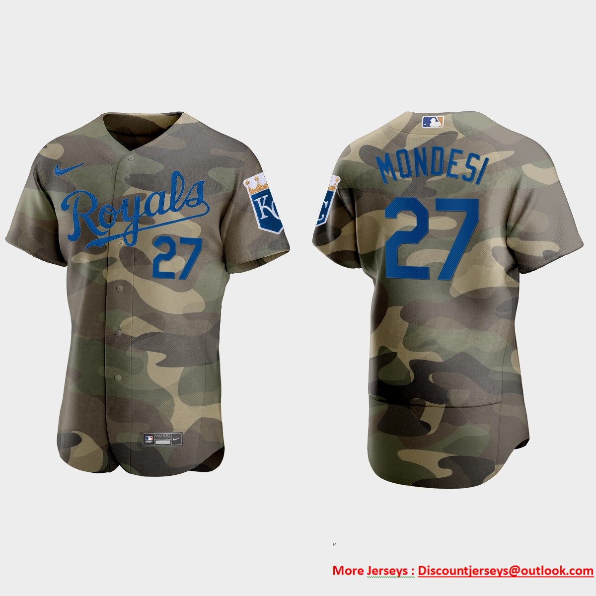 Kansas City Royals #27 Adalberto Mondesi Men's Nike 2021 Armed Forces Day Authentic MLB Jersey -Camo
