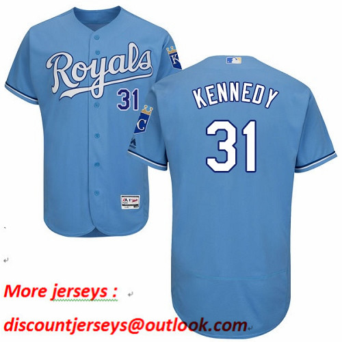 Royals #31 Ian Kennedy Light Blue Flexbase Authentic Collection Stitched Baseball Jersey
