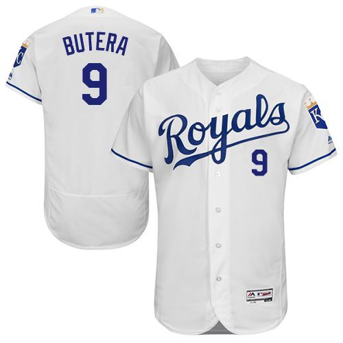 Royals #9 Drew Butera White Flexbase Authentic Collection Stitched Baseball Jersey Royals #9 Drew Butera White Flexbase Authentic Collection Stitched Baseball Jersey