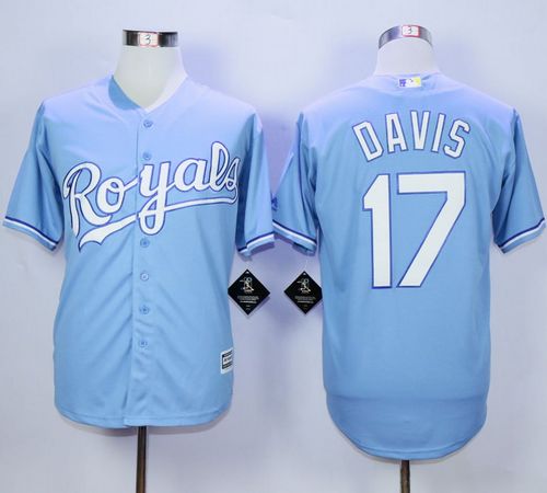 Royals #17 Wade Davis Light Blue Alternate 1 New Cool Base Stitched MLB Jersey Royals #17 Wade Davis Light Blue Alternate 1 New Cool Base Stitched MLB Jersey