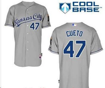 Kansas City Royals#47Johnny cueto gray base de Baseball Jersey Kansas City Royals#47Johnny cueto gray base de Baseball Jersey