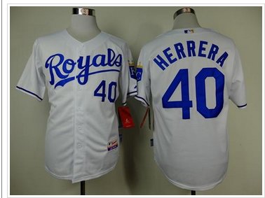 Royals #40 Kelvin Herrera White Cool Base Stitched Baseball Jersey