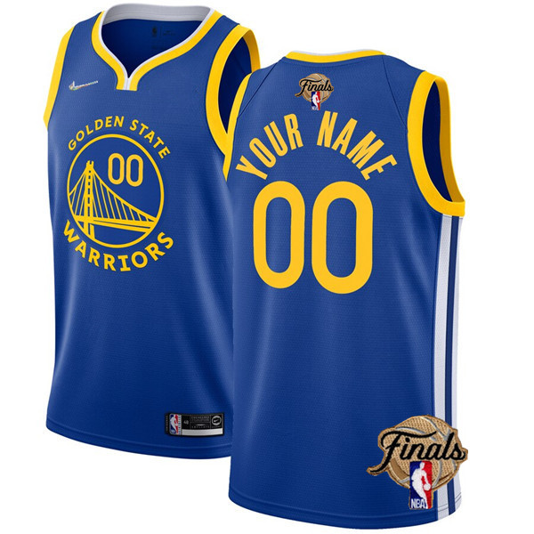 Men's Golden State Warriors Active Player Custom 2022 Royal NBA Finals Stitched Jersey