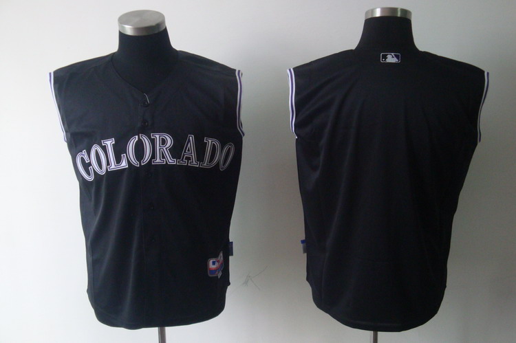 Rockies Blank Black Vest Style Stitched MLB Jersey Rockies Blank Black Vest Style Stitched MLB Jersey