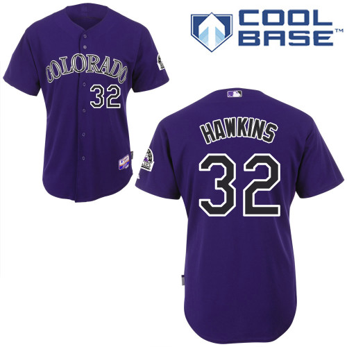Colorado Rockies #32LaTroy Hawkins Authentic Personalized Alternate Purple Jersey