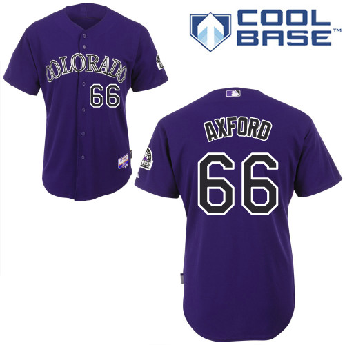 Colorado Rockies #66 John Axford Authentic Personalized Alternate Purple Jersey