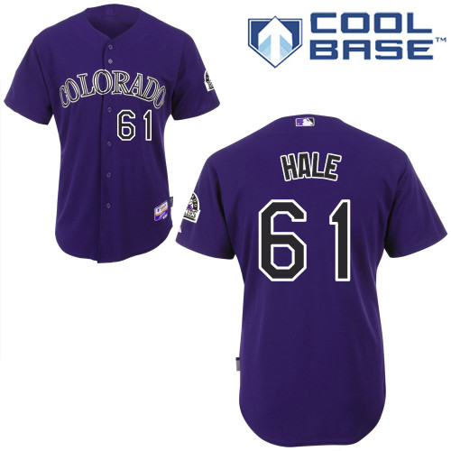 Colorado Rockies #61 David Hale Authentic Personalized Alternate Purple Jersey