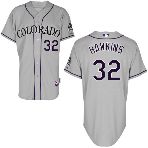 Colorado Rockies #32LaTroy Hawkins Authentic Personalized Road Gray Jersey Colorado Rockies #32LaTroy Hawkins Authentic Personalized Road Gray Jersey
