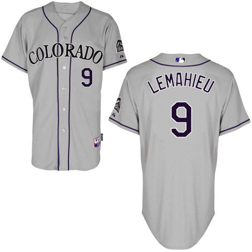 Colorado Rockies #9DJ Lemahieu Authentic Personalized Road Gray Jersey Colorado Rockies #9DJ Lemahieu Authentic Personalized Road Gray Jersey