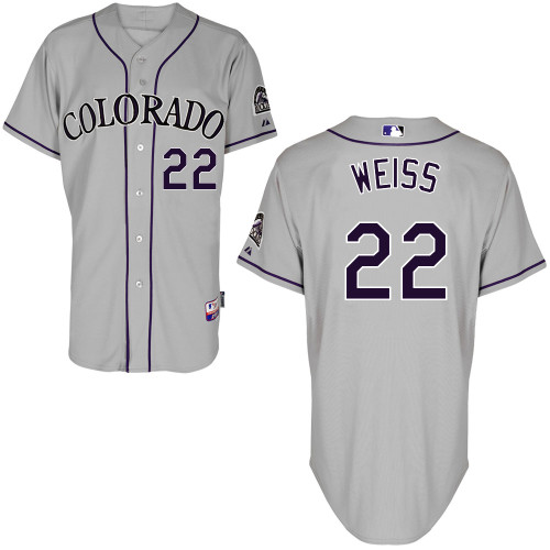 Colorado Rockies #22Walt Weiss Authentic Personalized Road Gray Jersey Colorado Rockies #22Walt Weiss Authentic Personalized Road Gray Jersey