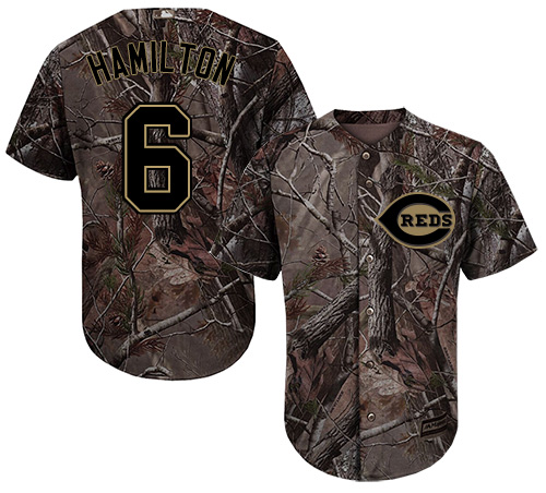Reds #6 Billy Hamilton Camo Realtree Collection Cool Base Stitched Youth Baseball Jersey Reds #6 Billy Hamilton Camo Realtree Collection Cool Base Stitched Youth Baseball Jersey