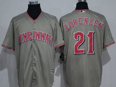 Reds #21 Michael Lorenzen Grey New Cool Base Stitched MLB Jersey Reds #21 Michael Lorenzen Grey New Cool Base Stitched MLB Jersey