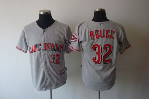 MLB Jerseys Cincinnati Reds 32 BRUCE grey MLB Jerseys Cincinnati Reds 32 BRUCE grey