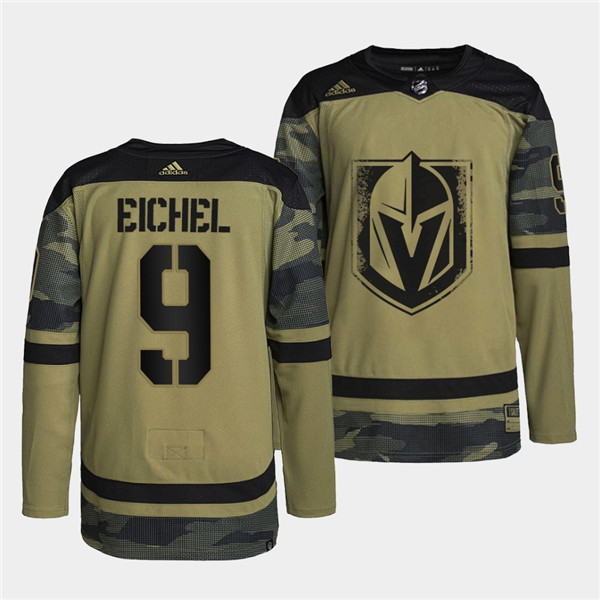 Men's Vegas Golden Knights #9 Jack Eichel 2022 Camo Military Appreciation Night Stitched Jersey Men's Vegas Golden Knights #9 Jack Eichel 2022 Camo Military Appreciation Night Stitched Jersey