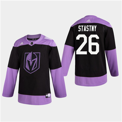 Men's #26 Paul Stastny Hockey Fights Cancer Golden Knights Practice Jersey