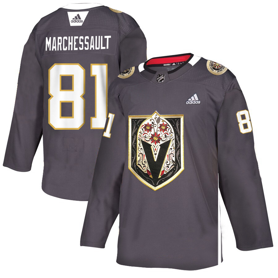 Vegas Golden Knights 81 Jonathan Marchessault Gray Dia De Los Muertos Adidas Jersey Vegas Golden Knights 81 Jonathan Marchessault Gray Dia De Los Muertos Adidas Jersey