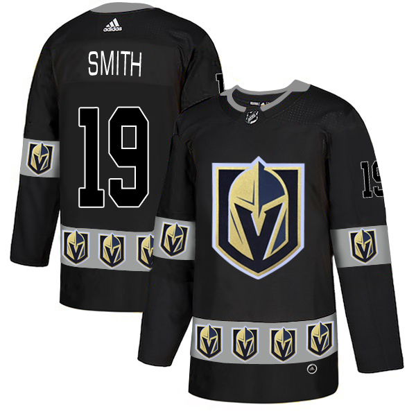 Vegas Golden Knights 19 Reilly Smith Black Team Logos Fashion Adidas Jersey