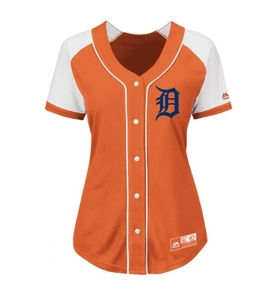 Women's Detroit Tigers Active Player Custom Orange Stitched Baseball Jersey(Run Small)