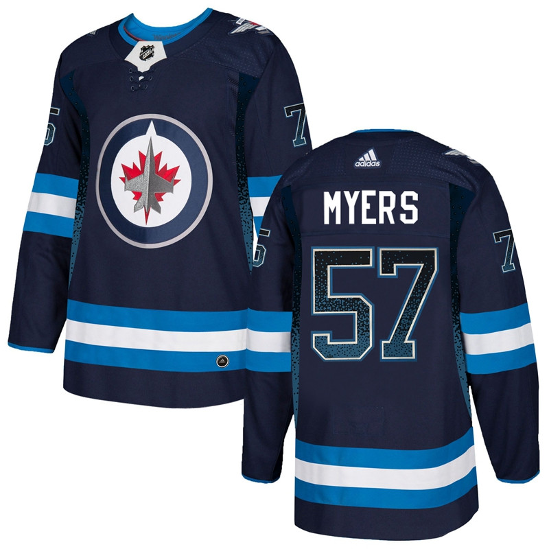 Winnipeg Jets 57 Tyler Myers Navy Drift Fashion Adidas Jersey Winnipeg Jets 57 Tyler Myers Navy Drift Fashion Adidas Jersey