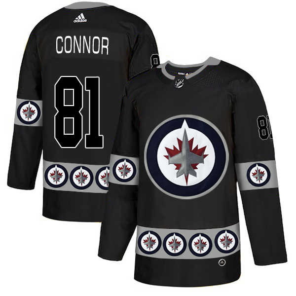 Winnipeg Jets 81 Kyle Connor Black Team Logos Fashion Adidas Jersey Winnipeg Jets 81 Kyle Connor Black Team Logos Fashion Adidas Jersey