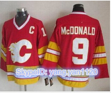 Calgary Flames #9 Lanny McDonald Red CCM Throwback Stitched NHL Jersey Calgary Flames #9 Lanny McDonald Red CCM Throwback Stitched NHL Jersey