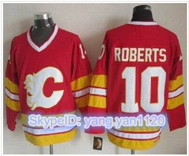 Calgary Flames #10 Gary Roberts Red CCM Throwback Stitched NHL Jersey Calgary Flames #10 Gary Roberts Red CCM Throwback Stitched NHL Jersey