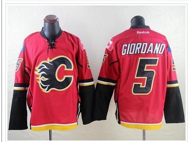 Calgary Flames #5 Mark Giordano Red Stitched NHL Jersey Calgary Flames #5 Mark Giordano Red Stitched NHL Jersey