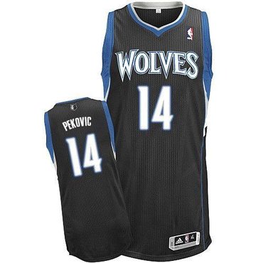 Revolution 30 Minnesota Timberwolves #14 Nikola Pekovic Black Stitched NBA Jersey