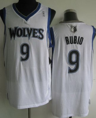 Minnesota Timberwolves 9 Ricky Rubio White Revolution 30 NBA Jerseys