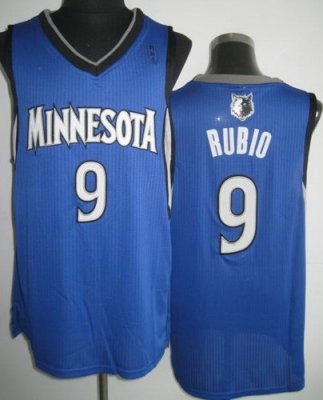 Minnesota Timberwolves 9 Ricky Rubio Blue Revolution 30 NBA Jerseys