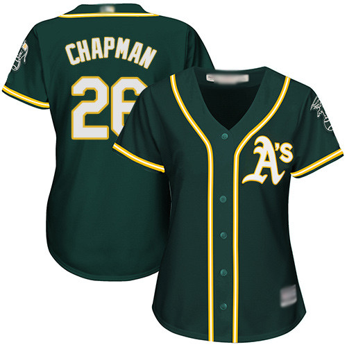Athletics #26 Matt Chapman Green Alternate Women's Stitched Baseball Jersey Athletics #26 Matt Chapman Green Alternate Women's Stitched Baseball Jersey