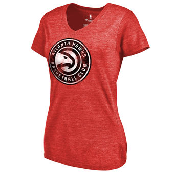 Women's Atlanta Hawks Red Distressed Team Primary Logo Slim Fit Tri-Blend T-Shirt Women's Atlanta Hawks Red Distressed Team Primary Logo Slim Fit Tri-Blend T-Shirt