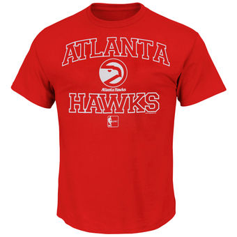Men's Atlanta Hawks Majestic Red Heart and Soul Hardwood Classics T-Shirt Men's Atlanta Hawks Majestic Red Heart and Soul Hardwood Classics T-Shirt