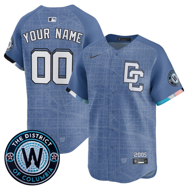 Youth ACTIVE PLAYER Custom Blue 2025 City Connect Limited Stitched Baseball Jersey
