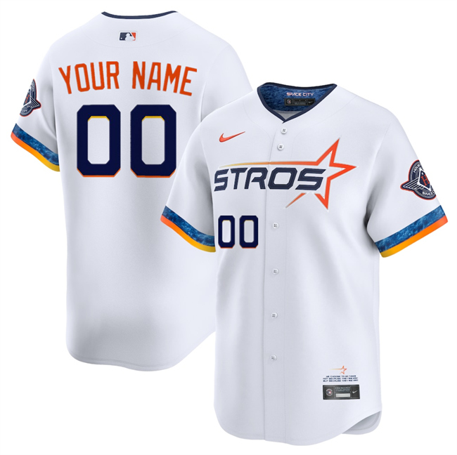 Youth Houston Astros Active Player Custom White 2025 City Connect Limited Stitched